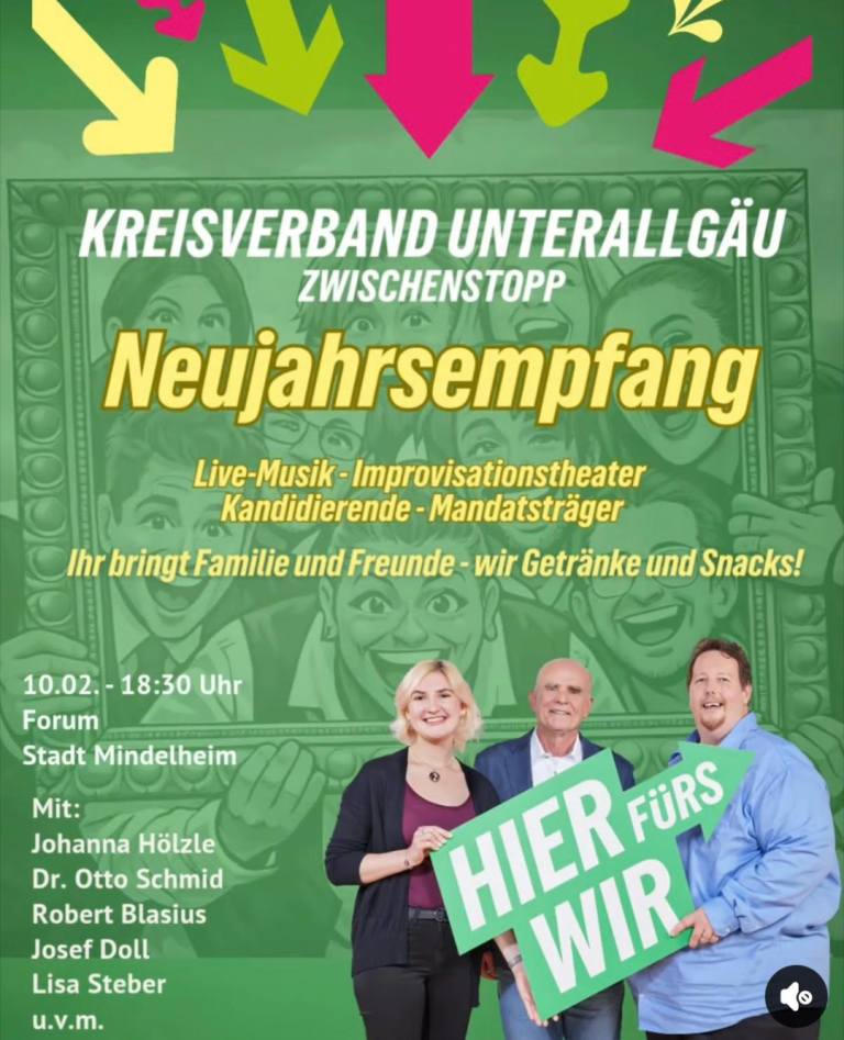 Neujahrsempfang am 10.02.2026 um 18:30 im Forum Mindelheim